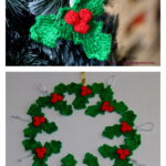 Holly Leaves Free Knitting Pattern