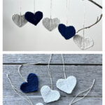 Merry Little Heart Ornament Free Knitting Pattern