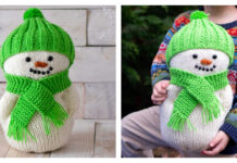 Plush Snowman Free Knitting Pattern