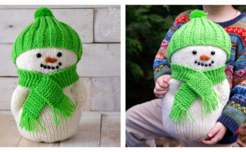 Plush Snowman Free Knitting Pattern