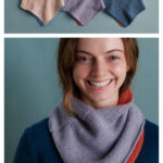 Reversible Cross-Collar Cowl Free Knitting Pattern