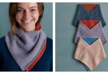 Reversible Cross-Collar Cowl Free Knitting Pattern