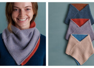 Reversible Cross-Collar Cowl Free Knitting Pattern