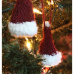 Santa Hat Ornament Free Knitting Pattern