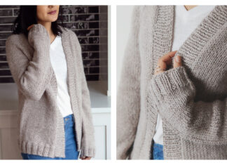 Simple Cozy Raglan Cardigan Free Knitting Pattern