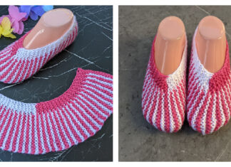 Flat Knit Slipper Socks Free Knitting Pattern and Video Tutorial