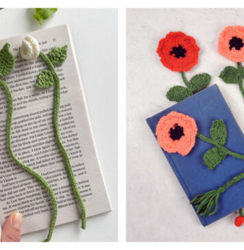 Flower Bookmark Knitting Patterns