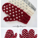 Little Hearts Mittens Free Knitting Pattern