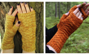 Piitu Fingerless Mitts Free Knitting Pattern