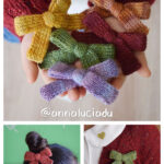 Simple Love Bow Free Knitting Pattern