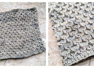 Ski Tracks Lightweight Cowl Free Knitting Pattern