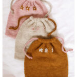 Dahlia Drawstring Bags Free Knitting Pattern