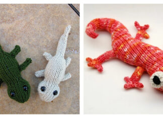 Gecko Lizard Amigurumi Knitting Patterns