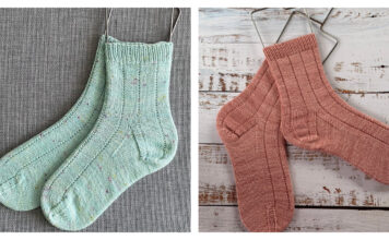 Simple Garter Rib Socks Free Knitting Pattern