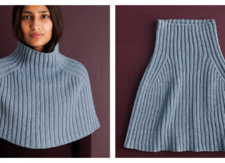 Simple Ribbed Shrug Free Knitting Pattern