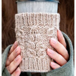 Snow Fern Mug Cozy Free Knitting Pattern
