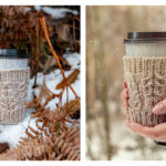 Snow Fern Mug Cozy Free Knitting Pattern