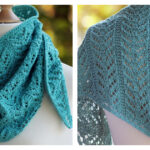 True Blue Shawlette Free Knitting Pattern