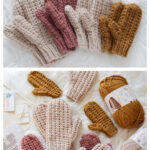 Waffle Stitch Mittens Free Knitting Pattern