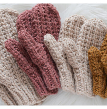 Waffle Stitch Mittens Free Knitting Pattern