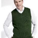 Adult V-Neck Vest Free Knitting Pattern