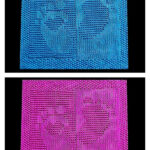 Baby Footprint Heart Cloth Knitting Pattern