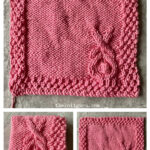 Bunny Rabbit Cable Washcloth Free Knitting Pattern