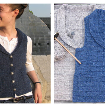 Buttonbox Vest Free Knitting Pattern