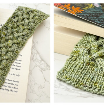 Celtic Cable Bookmark Free Knitting Pattern