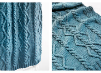 Cool Cables Throw Blanket Free Knitting Pattern