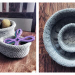 Corrugated Basket Free Knitting Pattern