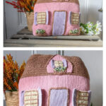 Cozy Pink House Pillow Free Knitting Pattern