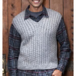 Dad’s Cabled Vest Free Knitting Pattern