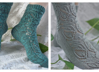 Heartleaf Socks Free Knitting Pattern