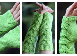 Lizard People Fingerless Gloves Free Knitting Pattern