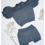 Puff Sleeve Heirloom Lace Baby Set Free Knitting Pattern