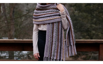 Tango Braided Wrap Free Knitting Pattern