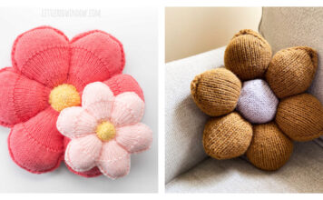 Blossom Flower Pillow Knitting Patterns