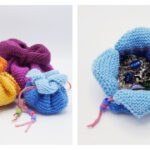 Petal Pouches Free Knitting Pattern