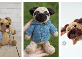 Pug Dog Soft Toy Knitting Patterns