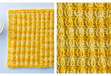 Faux Cable Dishcloth Free Knitting Pattern and Video Tutorial
