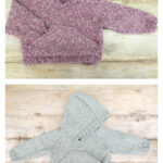 Kids Sweater With Kangaroo Pouch Pocket Free Knitting Pattern