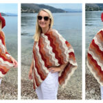 Ripples and Ridges Poncho Free Knitting Pattern
