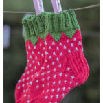 Strawberry Baby Socks Knitting Pattern