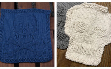 Skull Dishcloth Free Knitting Patterns