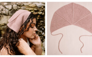 Wheel Window Bandana Free Knitting Pattern