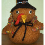Felted Thanksgiving Turkey with Pilgrim Hat Free Knitting Pattern