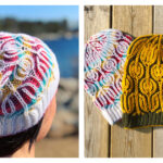 Flower Brioche Hat Free Knitting Pattern