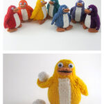 Rainbow Penguins Free Knitting Pattern