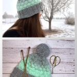 Droplet Beanie Free Knitting Pattern and Video Tutorial